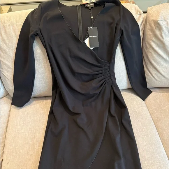 Emporio Armani Black Zip-Up Dress, fits like an 8, new with tags. - Picture 1 of 3